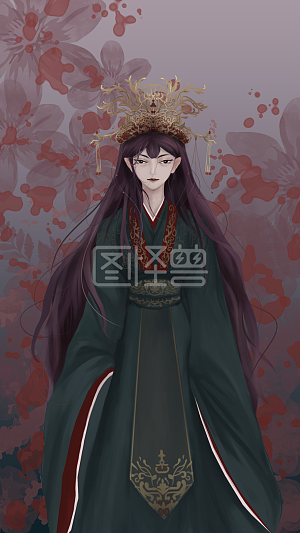 图怪兽原创元素 古风 中元节 鬼新娘