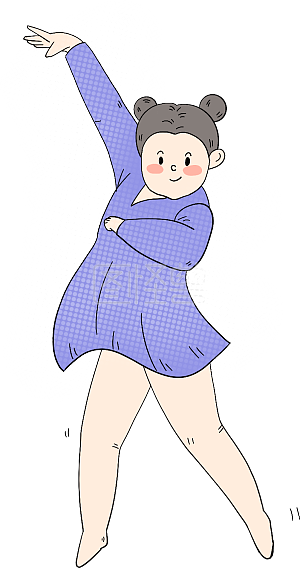 图怪兽原创元素拉丁舞人物可爱高精