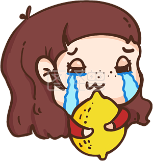 图怪兽原创元素沙雕表情包女孩子哭的表情插画元素