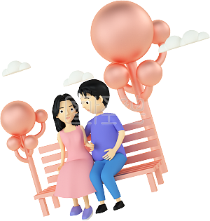 七夕创意3d立体创意情侣