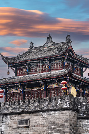 中国风古建筑背景图片-中国风古建筑素材设计-图怪兽