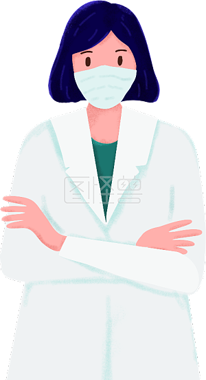 戴口罩的女医生元素详情图怪兽原创元素c4d立体白色卡通疫情防护