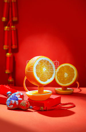 图怪兽原创元素2022心想事橙黄色背景