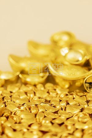 图怪兽原创元素新春金元宝金色创意背景