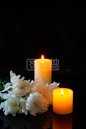 图怪兽原创元素菊花和蜡烛