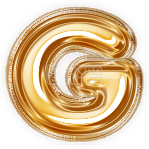 c4d大写字母g气球质感立体字3d渲染元素