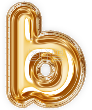 c4d小写字母b气球质感立体字3d渲染元素 拷贝