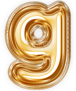 c4d小写字母g气球质感立体字3d渲染元素 拷贝