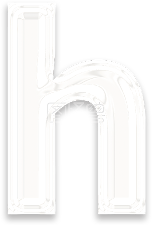 h小写字母酸性字体塑料流光玻璃艺术字元素 拷贝