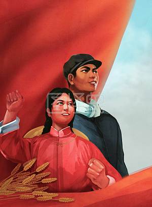 五一劳动节手绘插画竖版海报