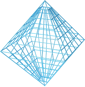 图怪兽原创元素c4d立体蓝色质感网状几何装饰