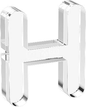 水晶3d立体数字字母h系列透明元素