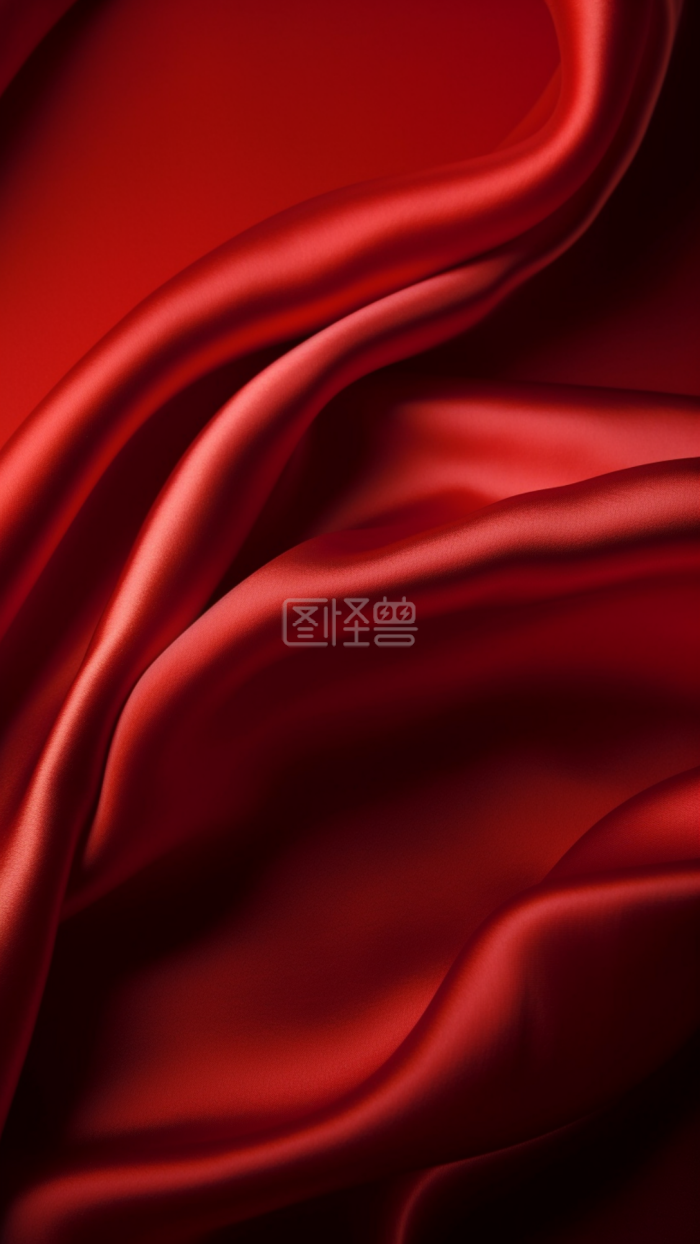 竖版大气红色丝绸真丝质感背景-背景素材图片-图怪兽