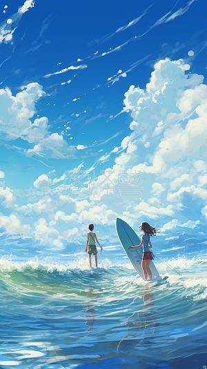 卡通大海