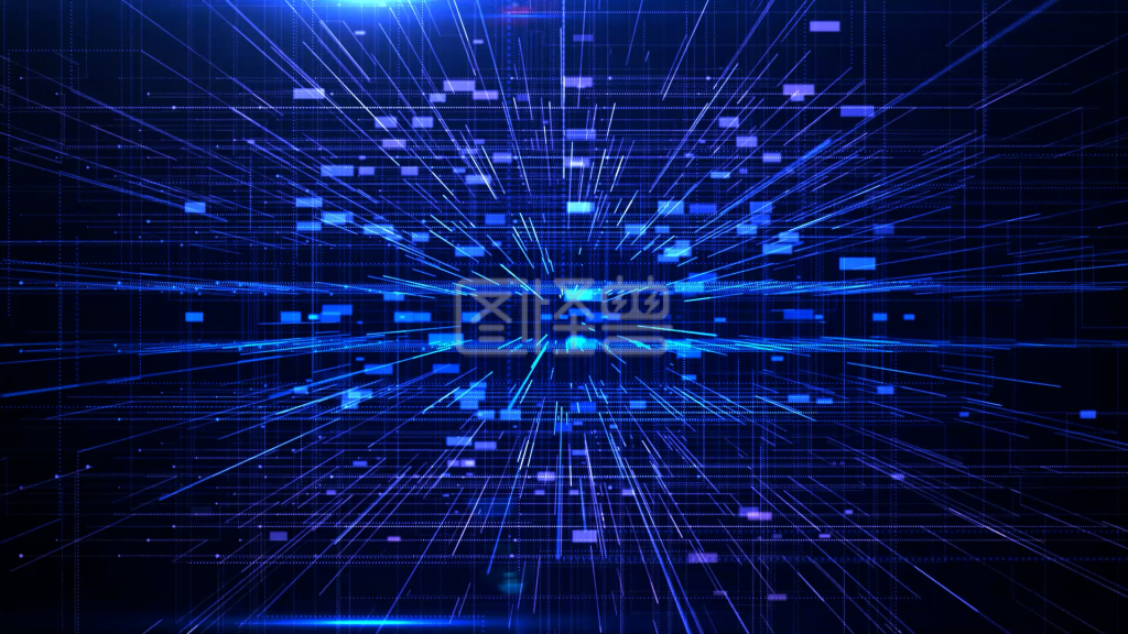 科技感线条-蓝色科技感粒子线条背景在线视频编辑制作-图怪兽