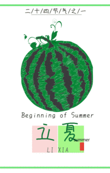 卡通手绘二十四节气 立夏gif动图模板