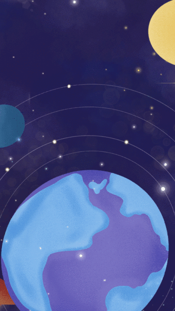 国际民航日蓝色星球gif动图海报