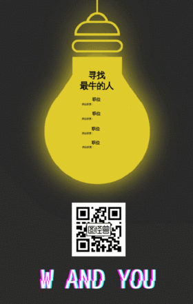 创意招聘海报GIF动图模板