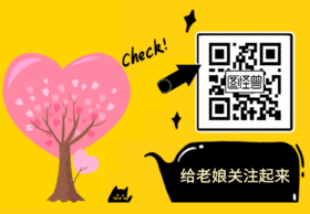撞色插画风动态关注二维码GIF动图模板