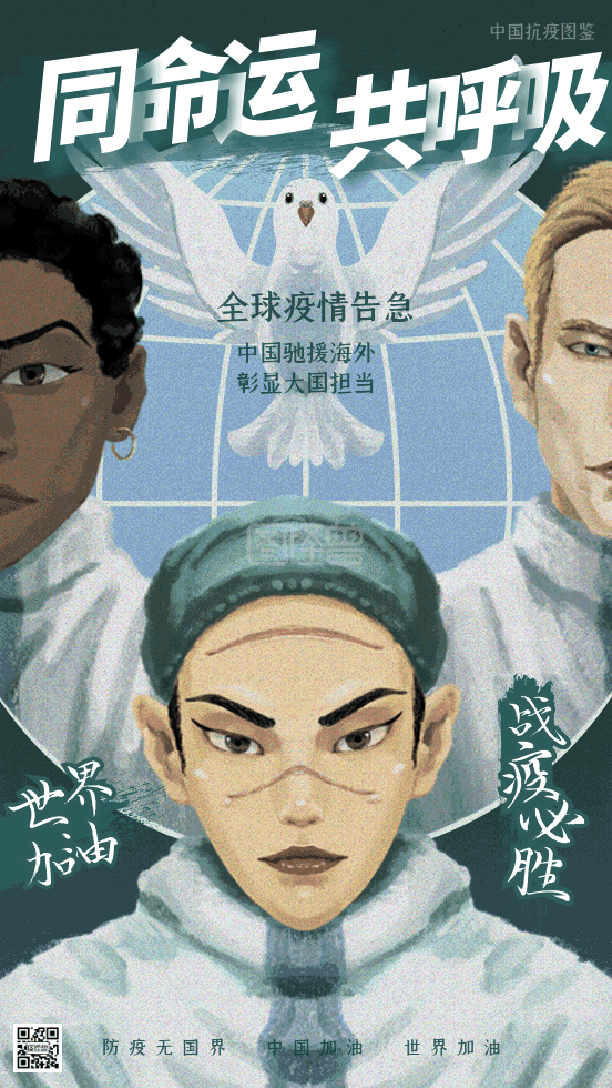 中国抗疫图鉴疫情时间轴动态gif模板