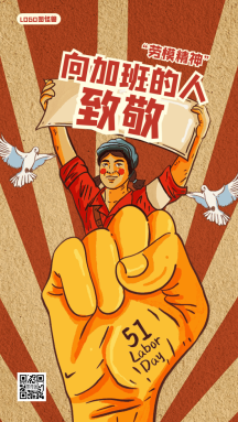 搞怪五一劳动节致敬劳动者动态gif模板