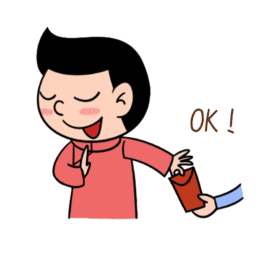 OK渐变卡通动态表情包GIF动图模板