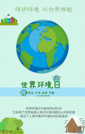 GIF动图模板地球环境日宣传海报