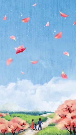 清明节亲子踏青H5背景