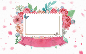 玫瑰花圈除夕宣传海报背景