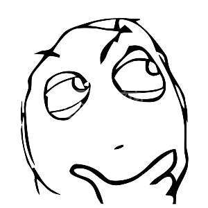 搞笑 暴走表情 思考 免抠素材