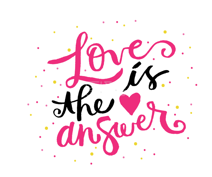 矢量图甜蜜爱情英文艺术字