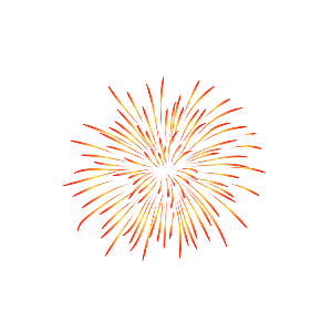 手绘红色烟花矢量图