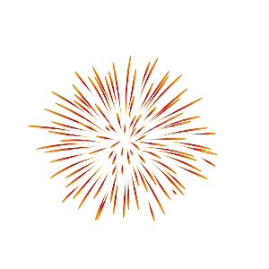 红色节日绚烂烟花矢量图