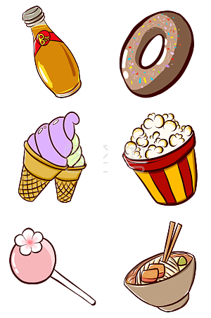 春节手绘零食促销