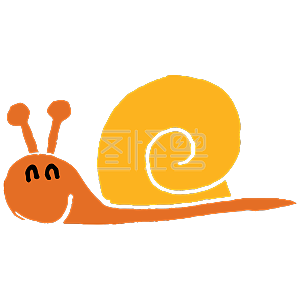 矢量扁平儿童画可爱蜗牛免抠