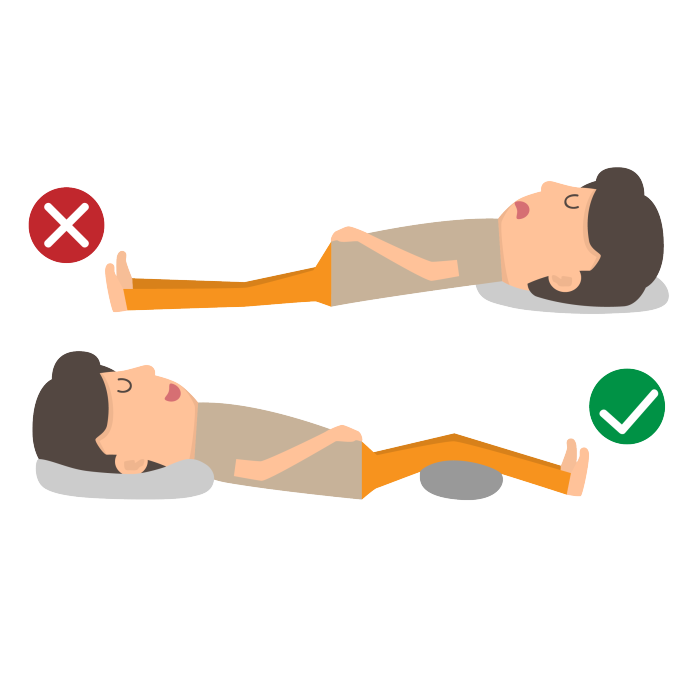 正确睡姿的示范矢量素材