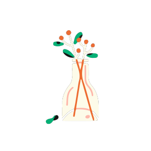 小清新花瓶子矢量免抠图