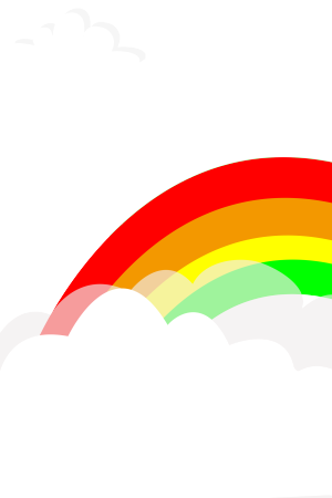 儿童节云朵彩虹背景图