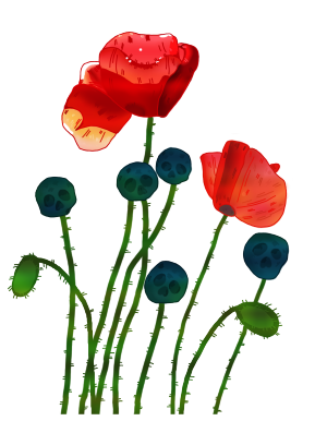 禁止拿罂粟花远离毒品