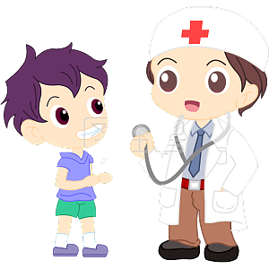 医生教育幼儿讲卫生卡通形象