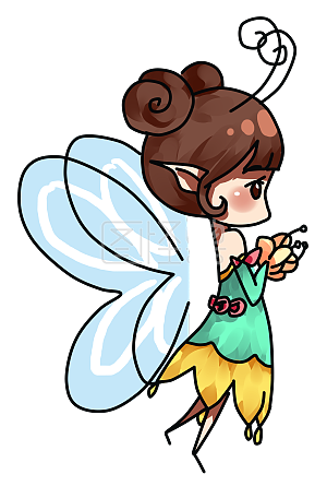 童话角色精灵女孩花仙子