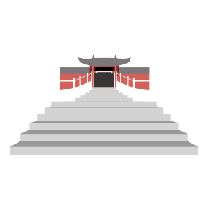 扁平寺庙PNG矢量图