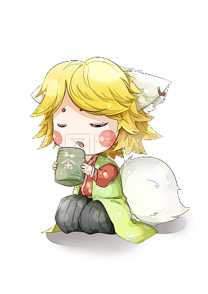 古风暖萌狐妖q版png免抠下载