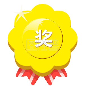 卡通手绘奖章矢量图