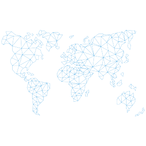 卡通矢量晶格画线条世界地图