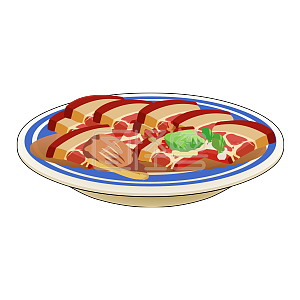 中国美食红烧肉矢量图千库原创