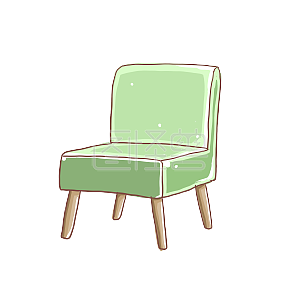 沙发凳子椅子手绘小清新
