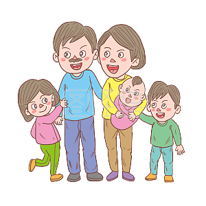 一家五口卡通图片 图片搜索