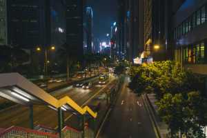 香港夜景道路