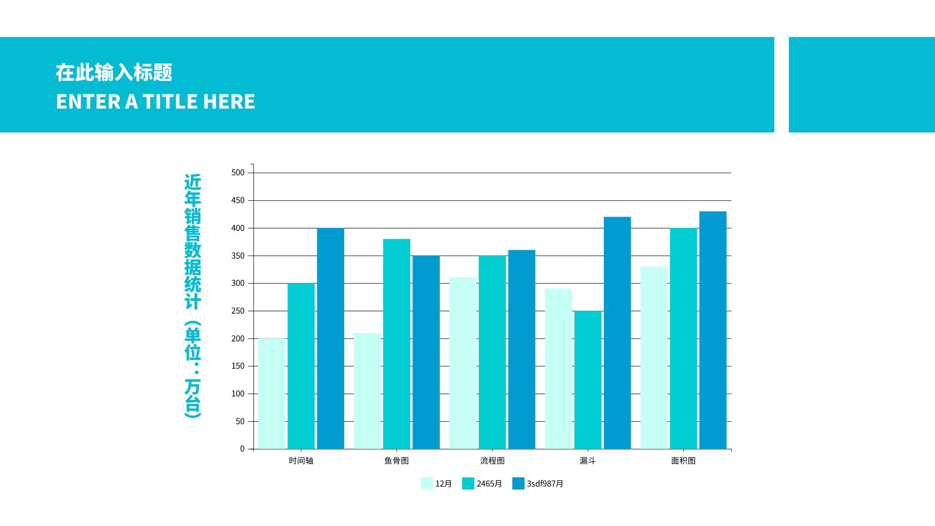 数据比较基础柱状图ppt简约绿色模板